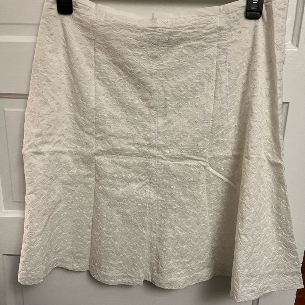 White eyelet skirt